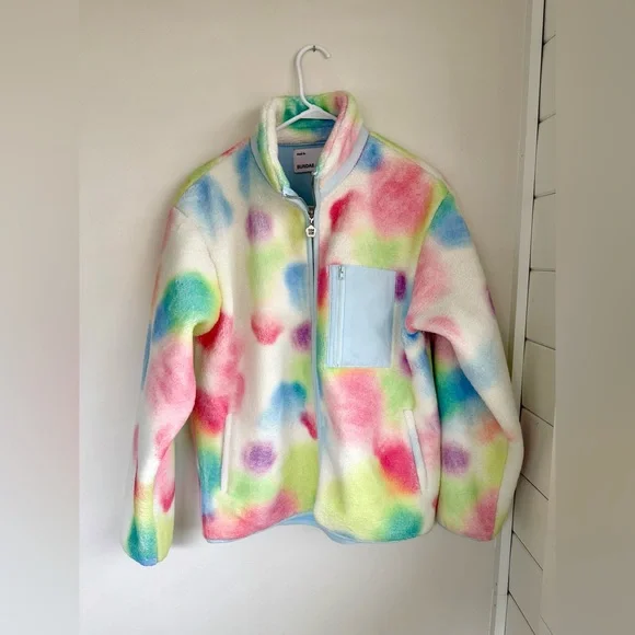 Sundae School Rainbow Valentine’s Day Drop Rainbow Fleece Unisex Small - Picture 4 of 14